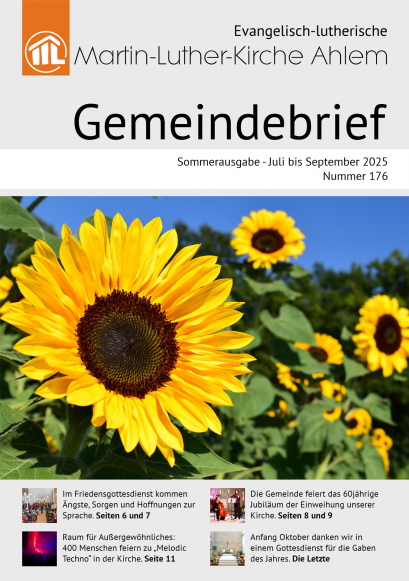 Gemeindebrief Sommerausgabe - Juli bis September 2025 Gemeindebrief Sommerausgabe - Juli bis September 2025